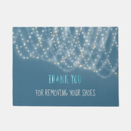 Tapete StringLights Obrigado Por Remover Seus Calçados