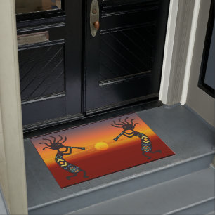 Tapete Sudoeste de Kokopelli Sunset Doormat