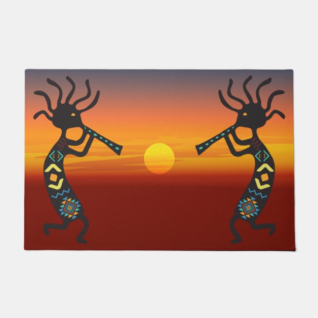 Tapete Sudoeste de Kokopelli Sunset Doormat (Frente)