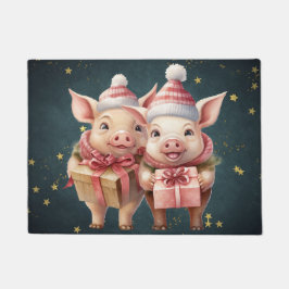 Tapete Suínos natais vintages