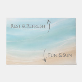 Tapete Sun & Fun / Rest & Refresh Beach House Welcome Mat