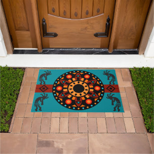 Tapete Sun Pattern Southwest Kokopelli Doormat