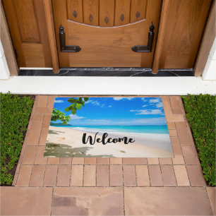 Tapete Sun Sand e Surf Tropical Beach bem-vindos