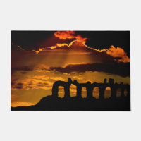Sunset Sobre A Matança De Chão De Ruínas