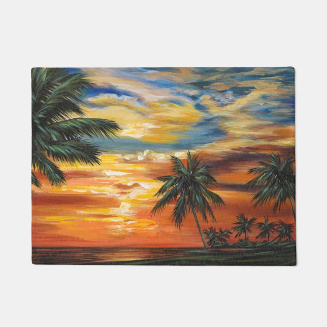 Tapete Sunset tropical impressionante (Frente)