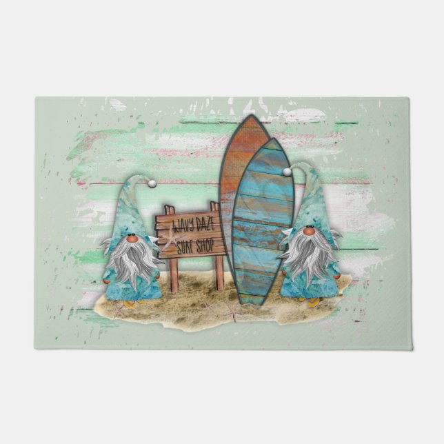 Tapete Surfing tropical Watercolor Beach Gnomos (Frente)