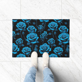 Tapete Surreal Neon Blue Roses
