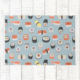Tapete Sushi Nigiri Maki Roll Pattern