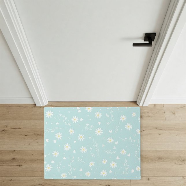 Tapete Sweet Daisies Welcome Mat - Personalized Doormat  (Criador carregado)