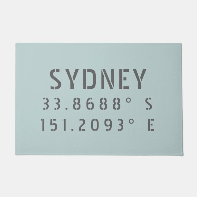 Tapete Sydney Latitude e Longitude (Frente)