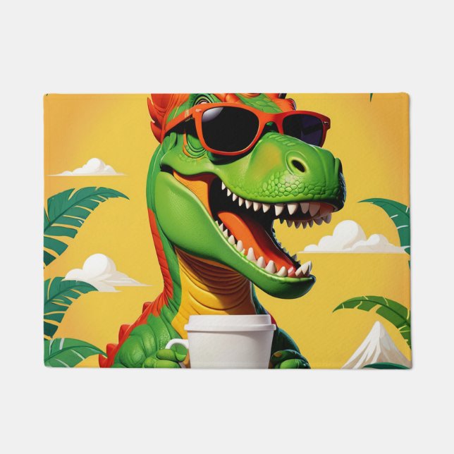 Tapete T-Rex Dinossaur Engraçado (Frente)