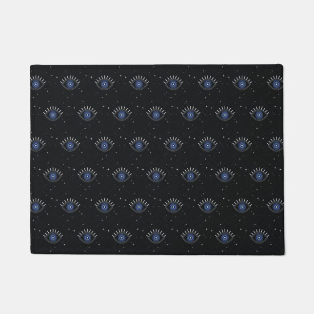 Tapete Talisman de proteção de olhos azuis, boa sorte (Frente)