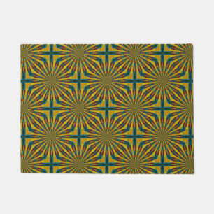 Tapete Tamanho Personalizado - Abstrato Azul e Amarelo -