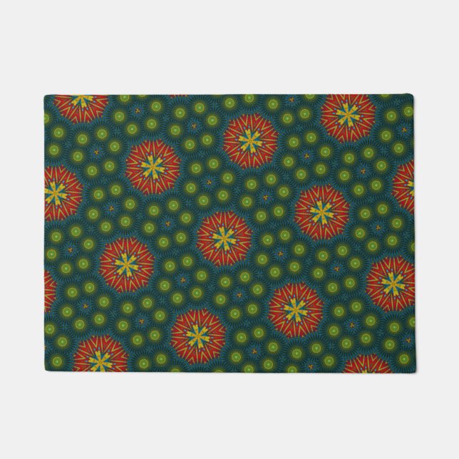 Tapete Tamanho Personalizado, Pontos Vermelhos e Verdes,  (Frente)