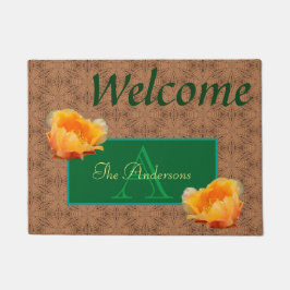 Tapete Tan e Green Personalised Monograma Orange Cactus