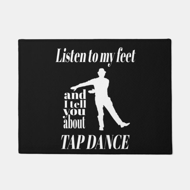 Tapete Tap Dance - Ouça Minha Dança De Toque De Pés (Frente)