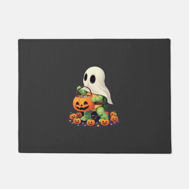 Tapete Tartaruga Fantasma de Halloween Fofa com Doce (2) (Frente)