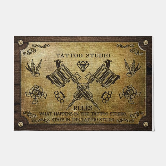 Tapete Tattoo Studio Doormat, Tattoo Lovers (Frente)