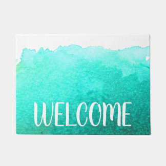 Tapete Teal Beach house ocean theme Welcome mat