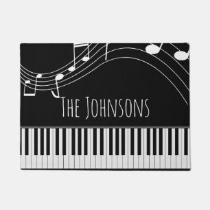 Tapete Teclado Piano e Notas Musicais