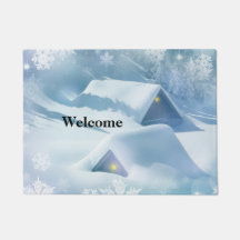 Telhado coberto de neve em uma floresta