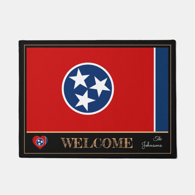 Tapete Tennessee Flag house mat /sport EUA (Frente)