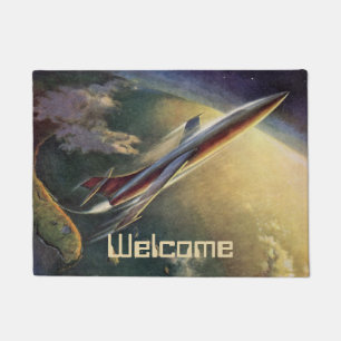 Tapete Terra do avião da nave espacial da ficção