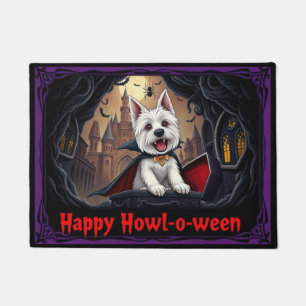 Tapete Terrier Branco do West Highland Feliz Howl-o-ween