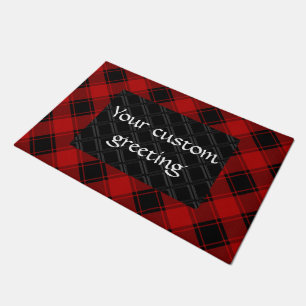Tapete Teste padrão da xadrez - vermelho e preto