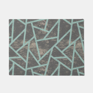Tapete Teste padrão de mosaico verde pálido e cinzento