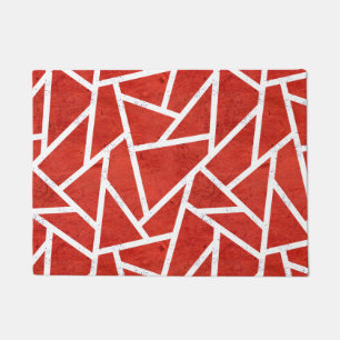 Tapete Teste padrão de mosaico vermelho e branco