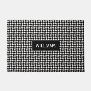 Tapete Teste padrão preto e branco de Houndstooth