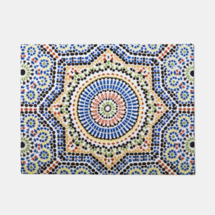 Tapete Teste padrão tradicional do azulejo de Azulejo do