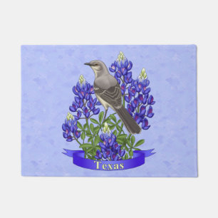 Tapete Texas State Mockingbird & Bluebonnet Flower