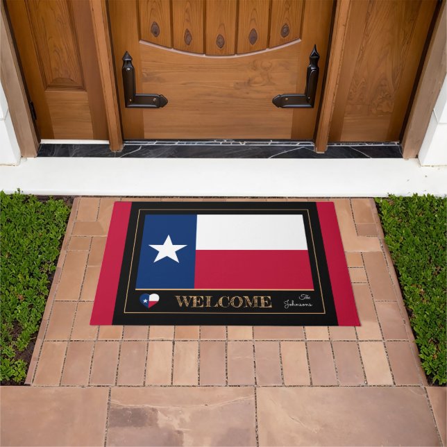 Tapete Texas & Texas Flag house mat /sport EUA (Ar livre)