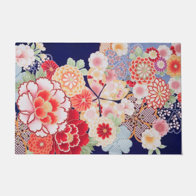 Tapete Têxtil KIMONO Japonês, Flor (Frente)