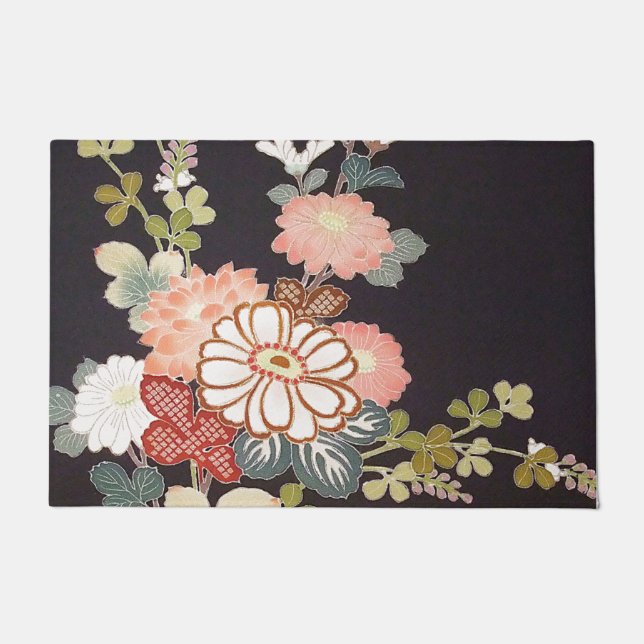Tapete Têxtil KIMONO Japonês, Padrão Floretal (Frente)