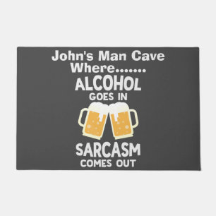 Tapete Texto Branco Humorístico - Design do Sarcasmo Cave