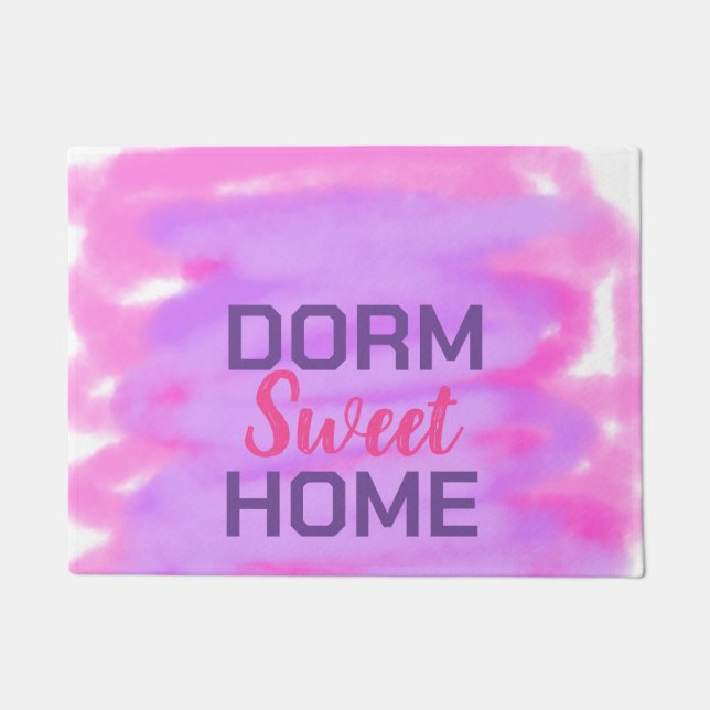 Tapete Texto cor-de-água roxa dorminhoco rosa (Frente)
