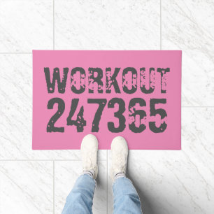 Tapete Texto desgastado e riscado Treino 247365 rosa