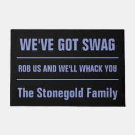 Tapete Texto Personalizado Engraçado Portátil Mafia Swag