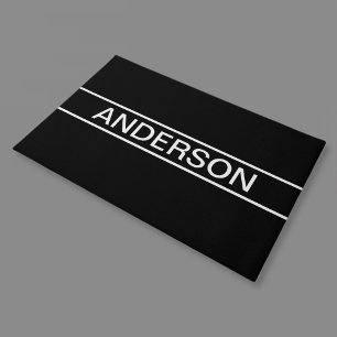 Tapete Texto Personalizável Moderno e Negro & Branco Ou