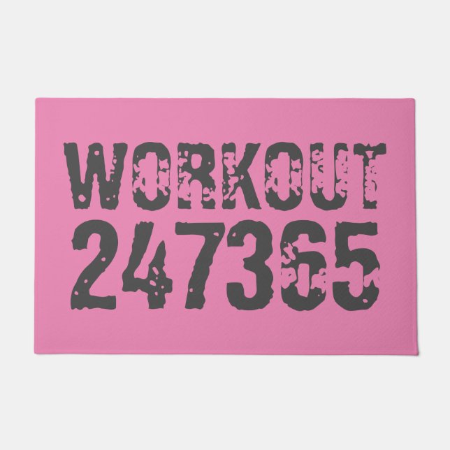 Tapete Texto vestido e arranhado Workout 247365 rosa (Frente)