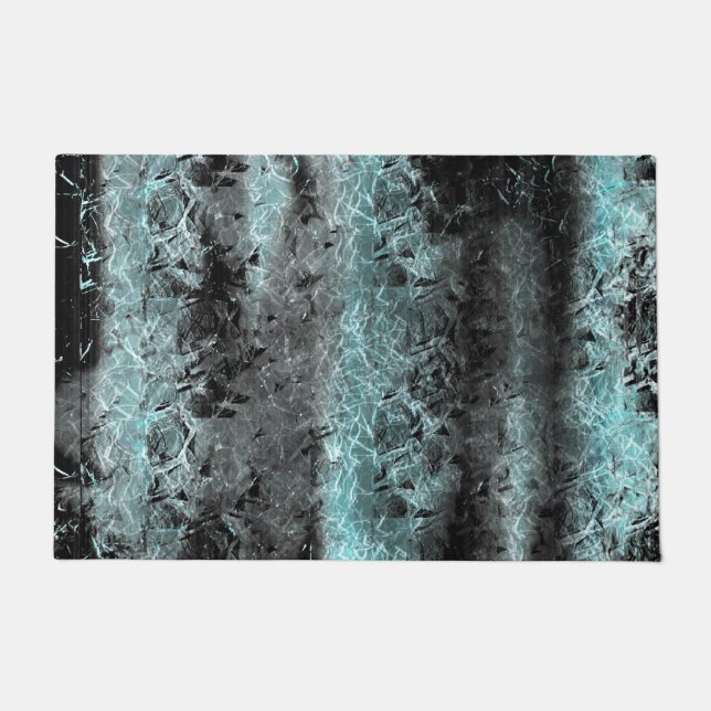 Tapete Textura fibrosa esquisita em azul claro (Frente)