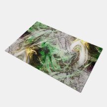 Textura russa sob tinta verde e amarela flutuante