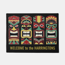 Tapete Tiki Totems chat de porta de texto personalizado