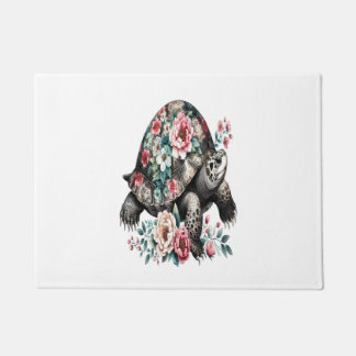Tapete Tinta e Lave Tartaruga com Shell Floral.
