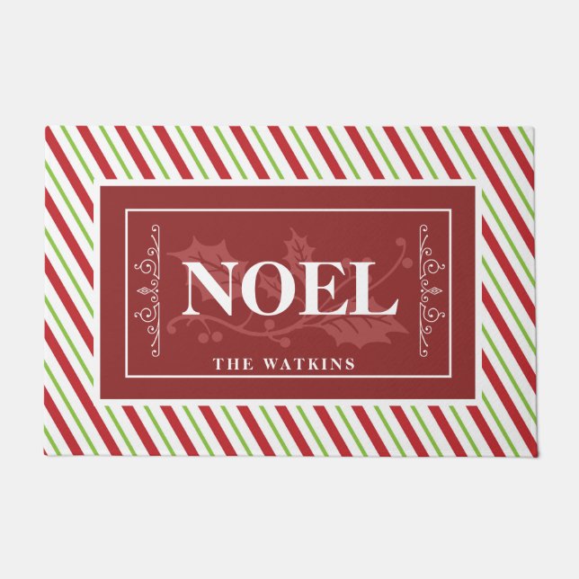 Tapete Tiras de canas, NOEL, personalizadas (Frente)