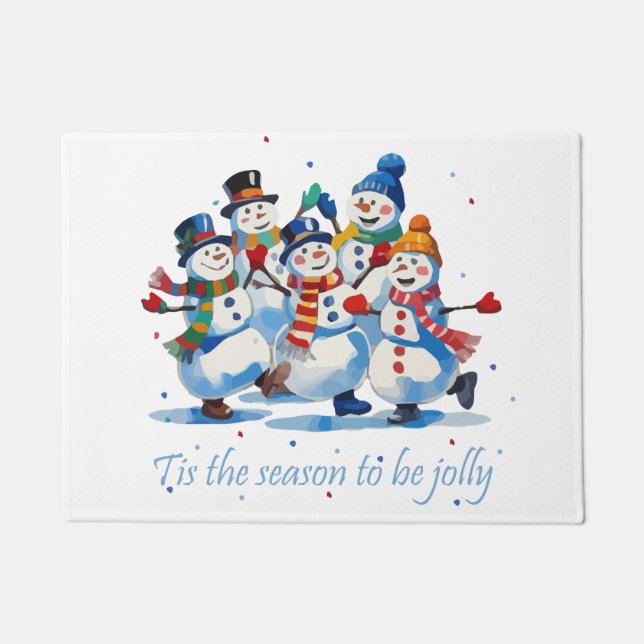 Tapete Tis the Season to be Jolly Dancing Jolly Snowmen (Frente)