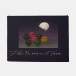 Tapete To the Moon & Then (Brains & Music Scene) Door Mat